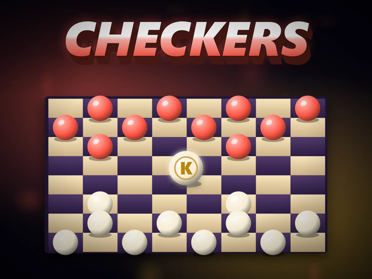 Checkers - Jump, crown, and clear the board.