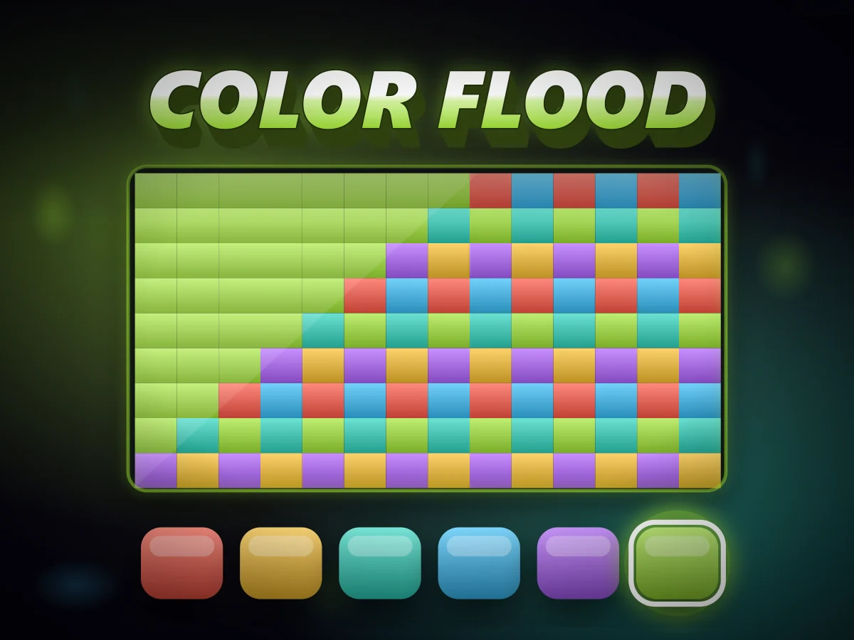 Color Flood - Take the whole board before the moves run out.