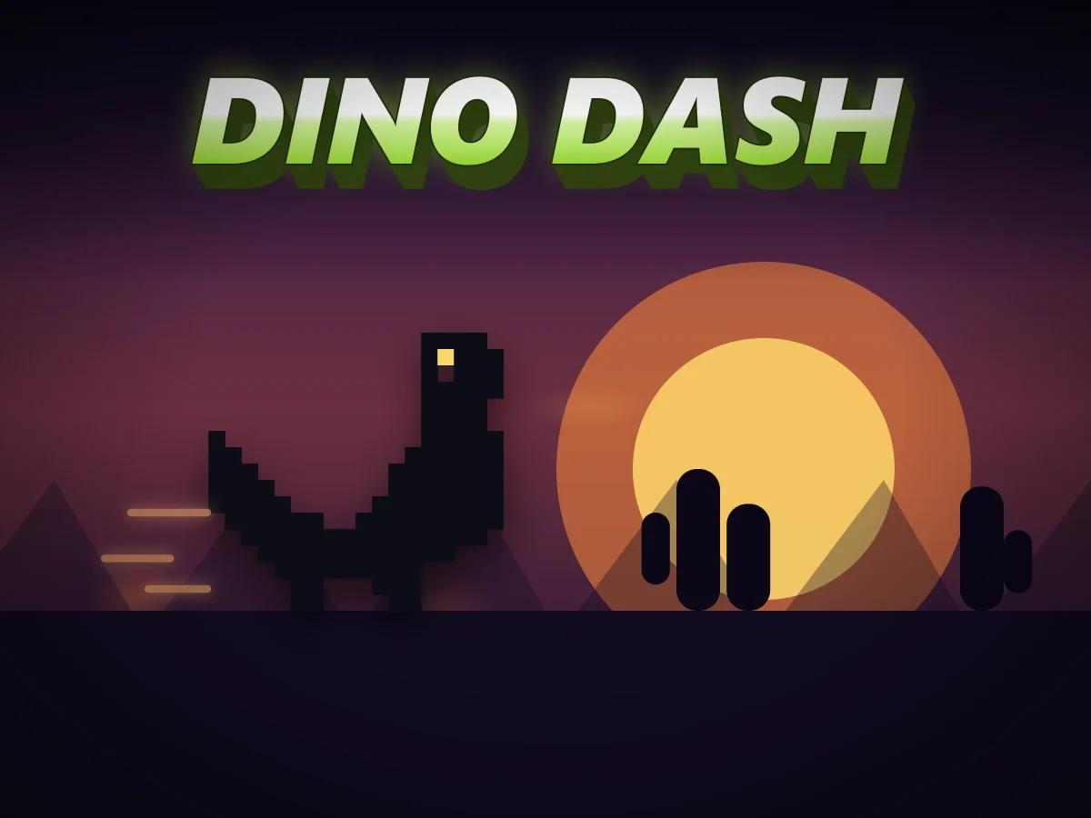 Dino Dash - Jump the cacti, duck the birds.
