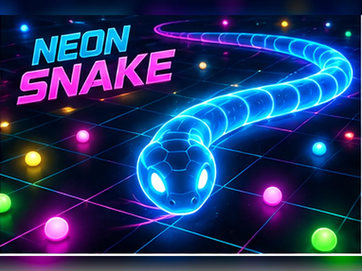 Neon Snake - Eat, grow, don't bite your tail.