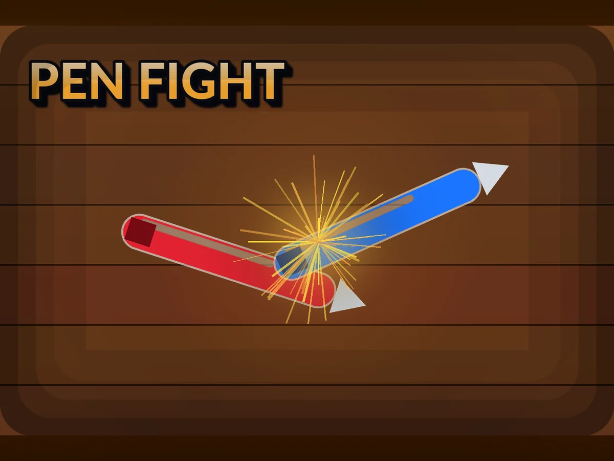 Pen Fight - Flick your pen, knock theirs off the desk.