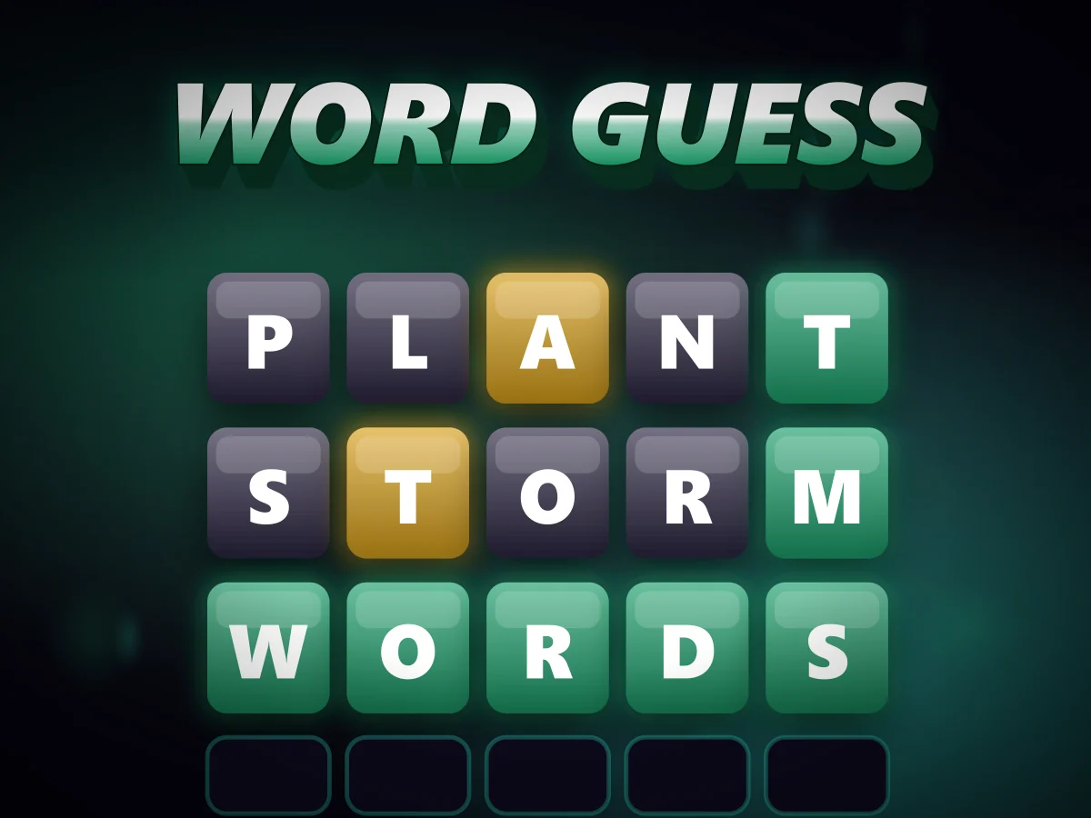 Word Guess - Six tries, five letters, one word.